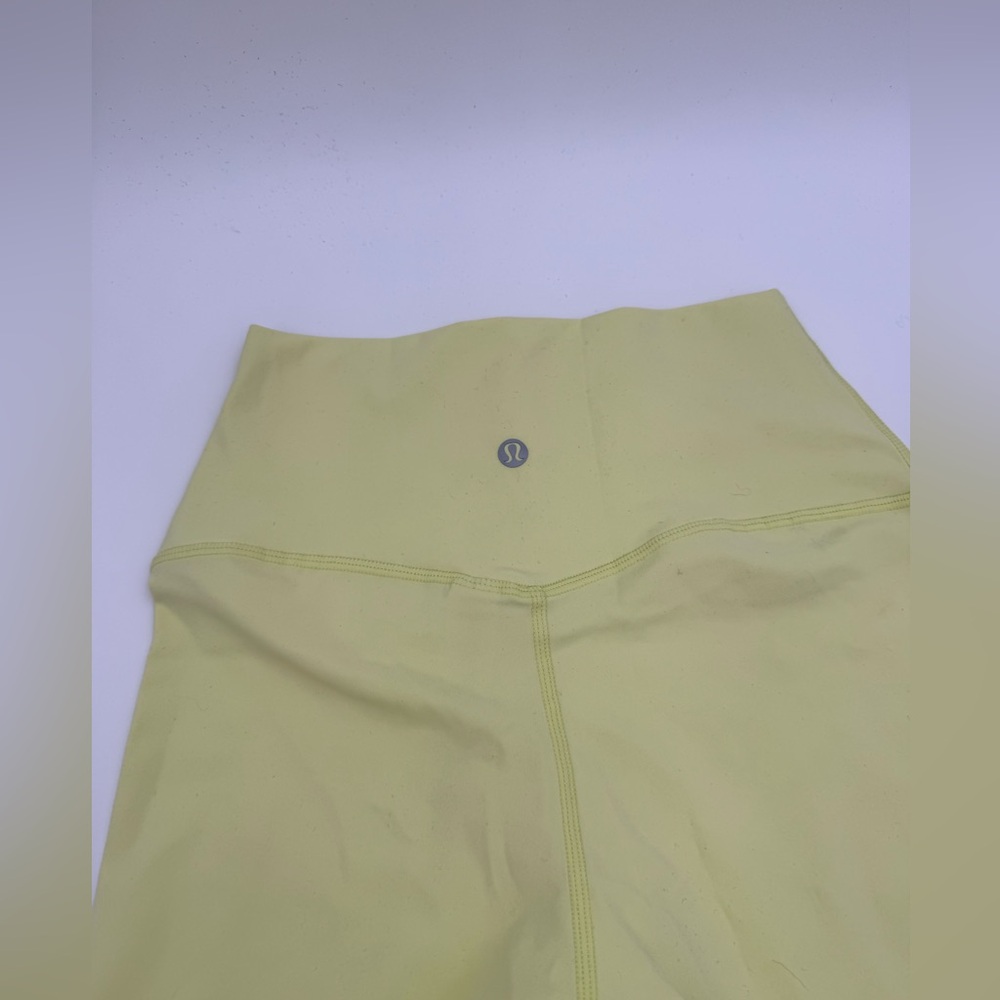 Lululemon Neon Yellow High-Waisted Shorts - Picture 4 of 5